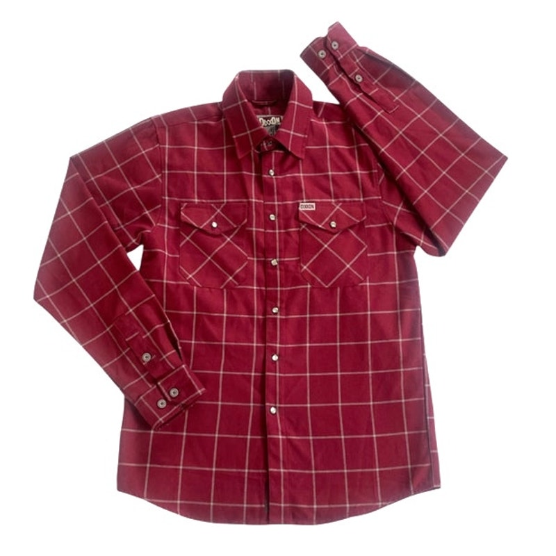 Dixxon The Underground Pearl Snap Red Flannel Size S Workwear Utility